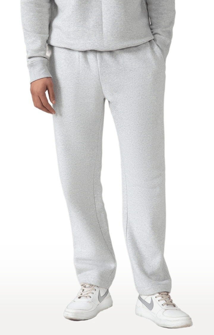 Men's Comfort fit Essential Wear Trackpants in Grey Melange