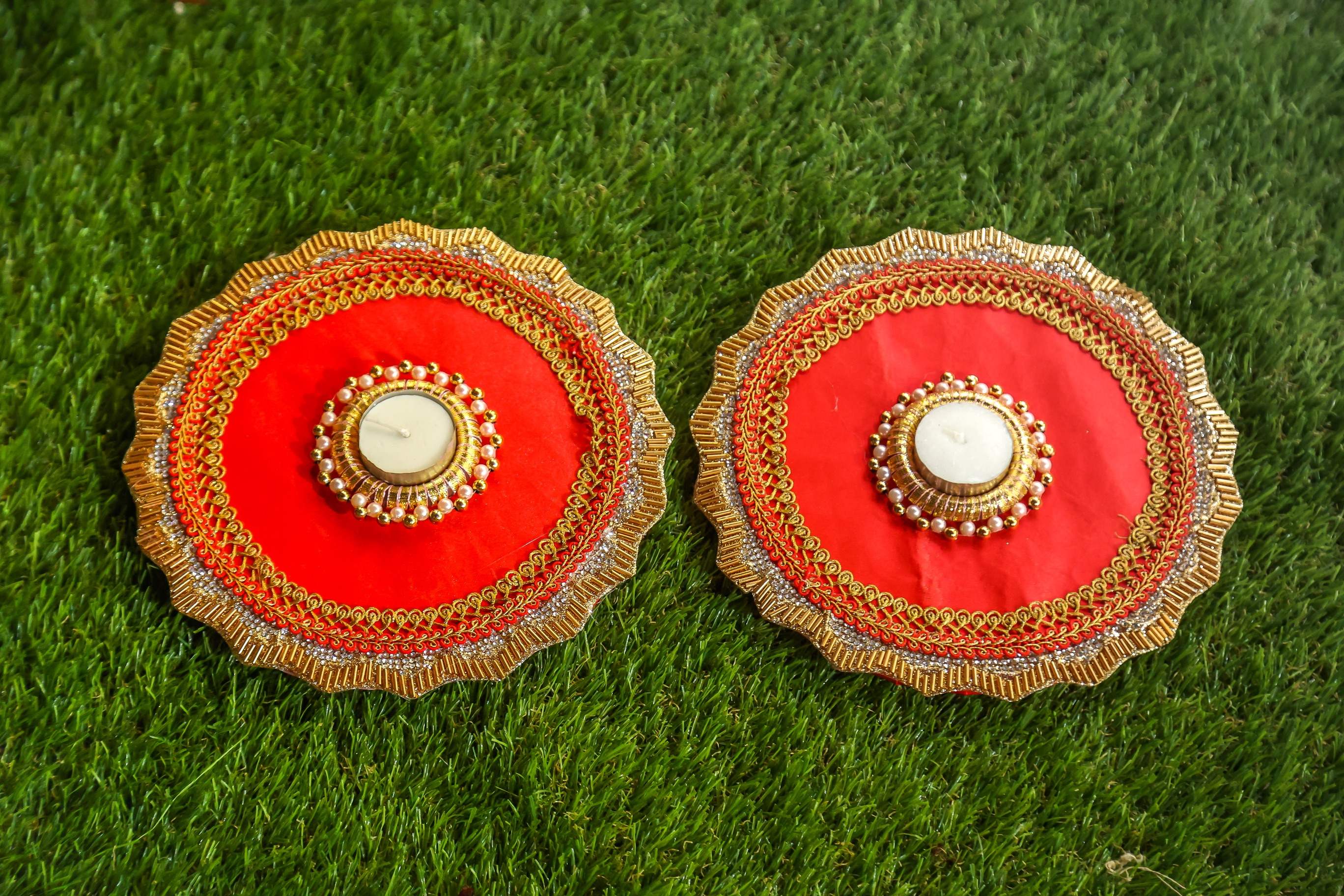 Red Gold Rangoli 