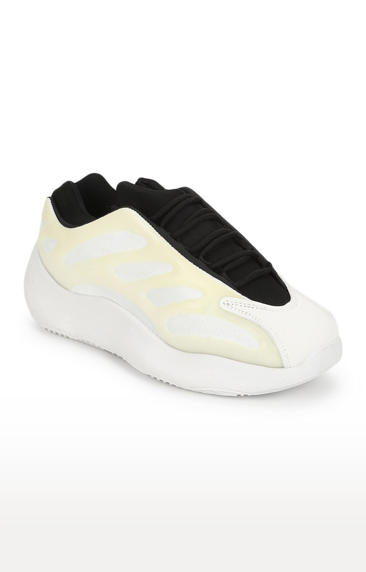 Women's White PU Casual Lace-ups