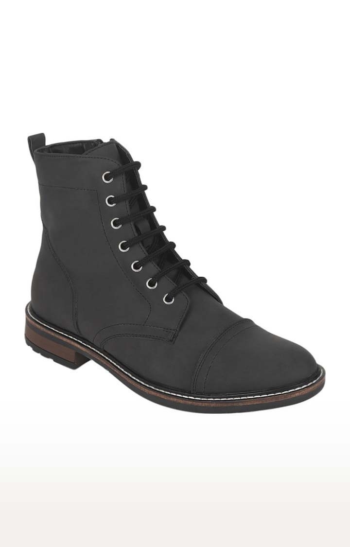 Truffle Collection | Men's Grey PU Solid Zip Boot