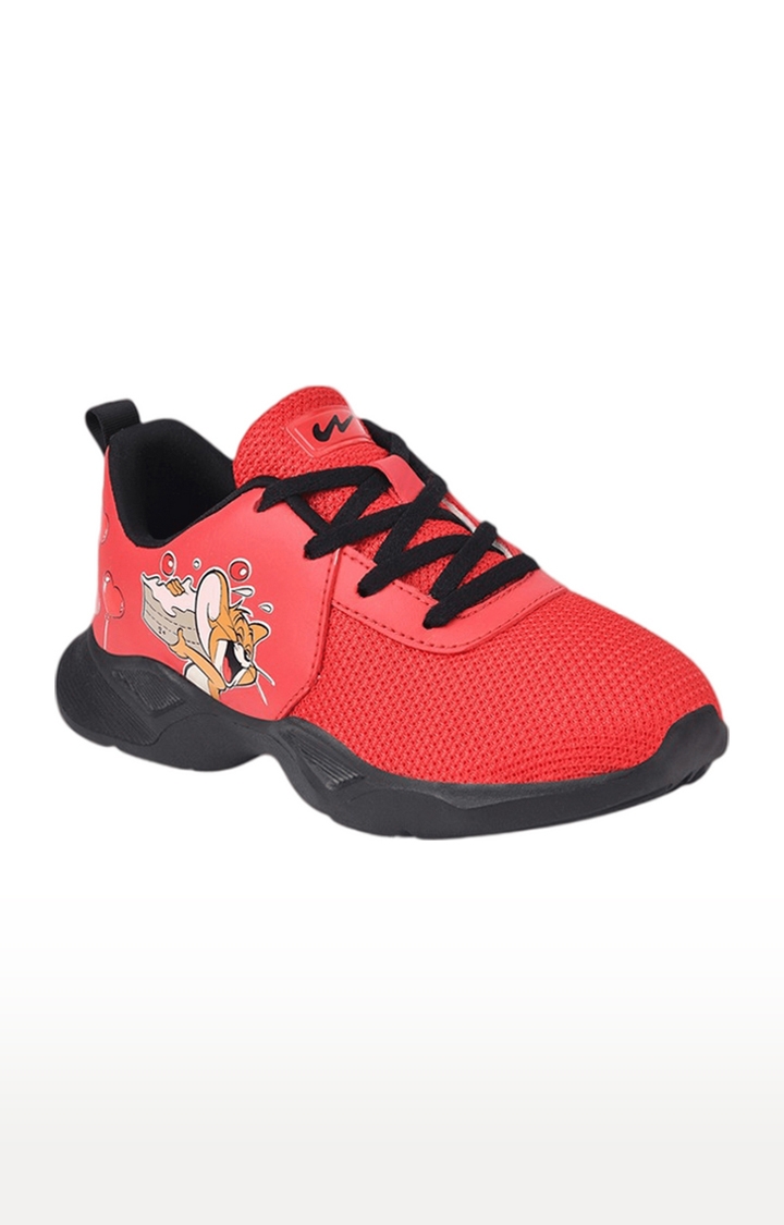 Campus Shoes | Unisex  Red Mesh Running Shoes