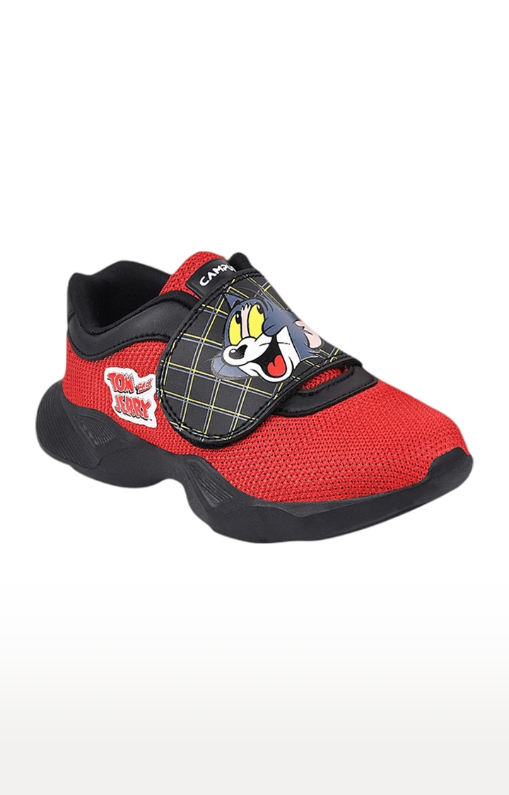 Boy's T&J-05V Red  Casual Slip-ons