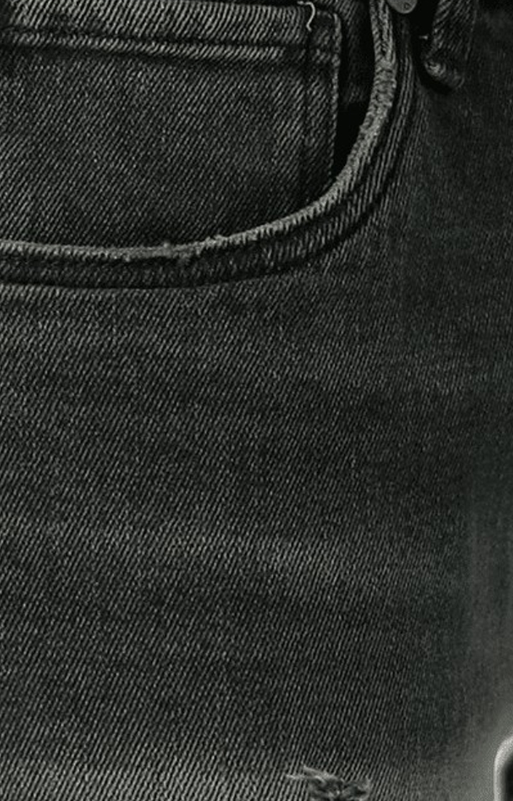 Men's Grey Blended Tapered Jeans
