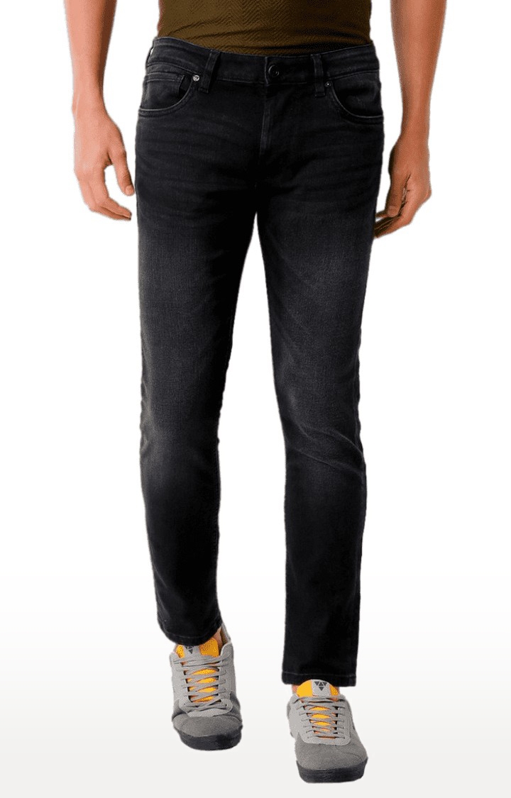 Voi Jeans | Men's Black Blended  Regular Jeans