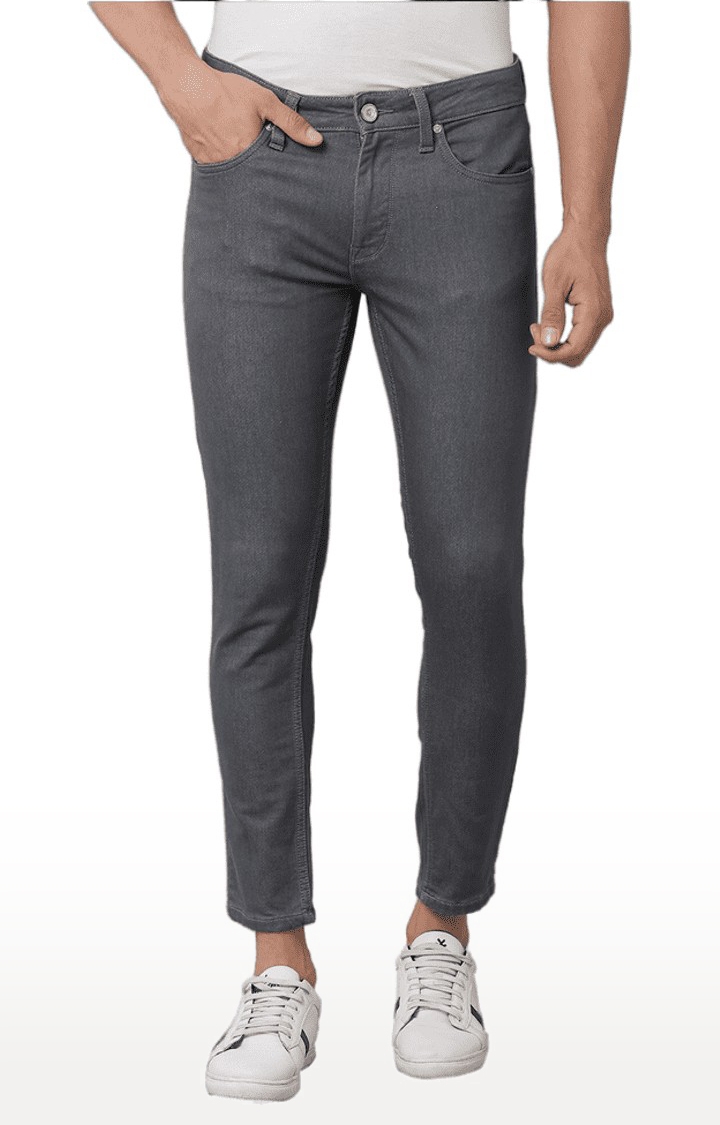 Men's Grey Denim Skinny Jeans