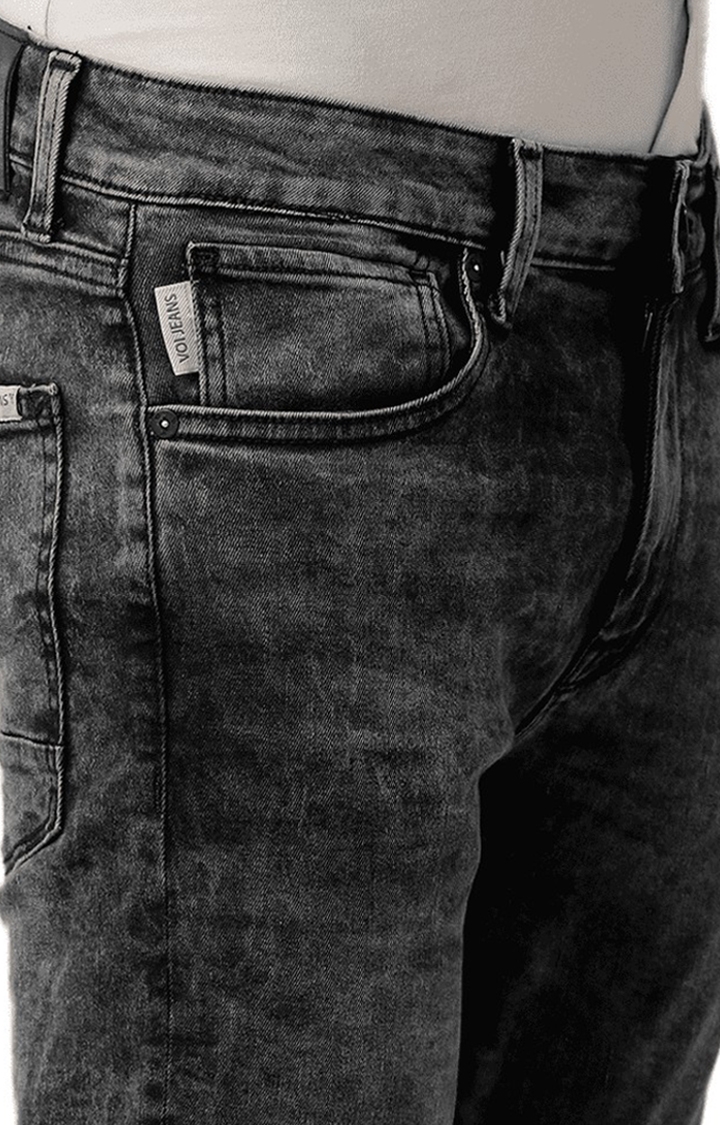 Men's Grey Blended Jeans