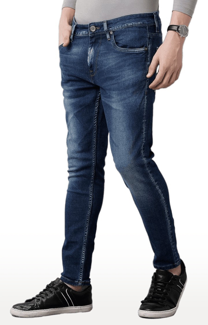 Men's Blue Blended  Regular Jeans