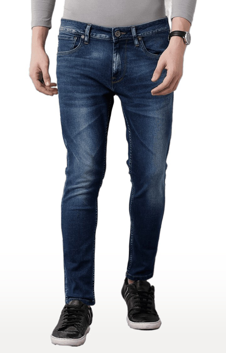 Men's Blue Blended Regular Jeans