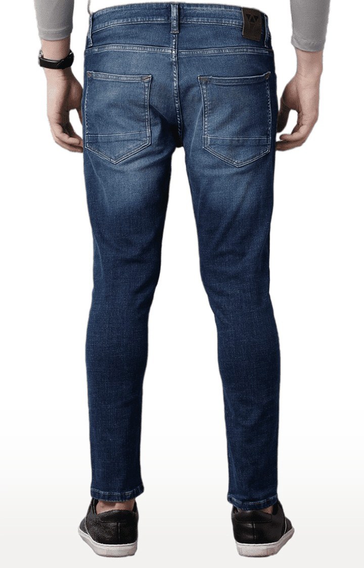 Men's Blue Blended Regular Jeans