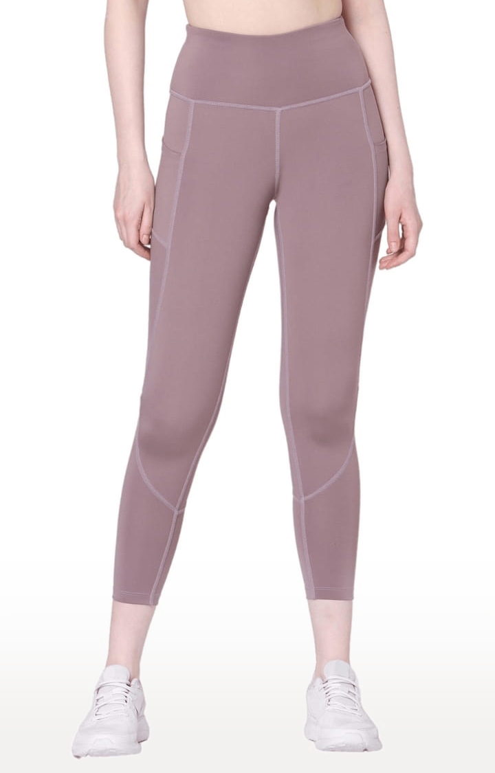 SilverTraq | Women's Pink Polyester Activewear Legging