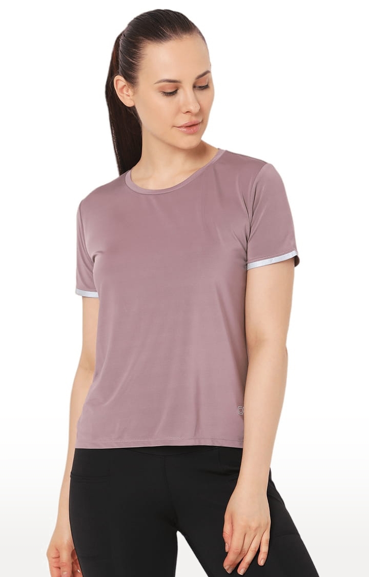 Women's Nirvana Polyester Solid Activewear T-Shirt