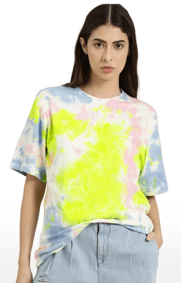 Women's Multicoloured Cotton Tie Dye T-Shirts
