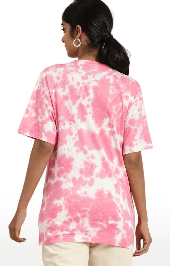Women's Multi Colour Cotton Tie Dye Oversized T-Shirt