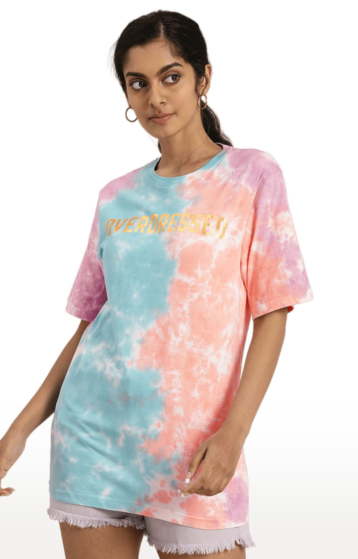 Women's Multicoloured Cotton Tie Dye T-Shirts