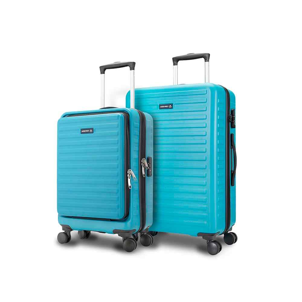Hard Luggage Trolley Combo Blue