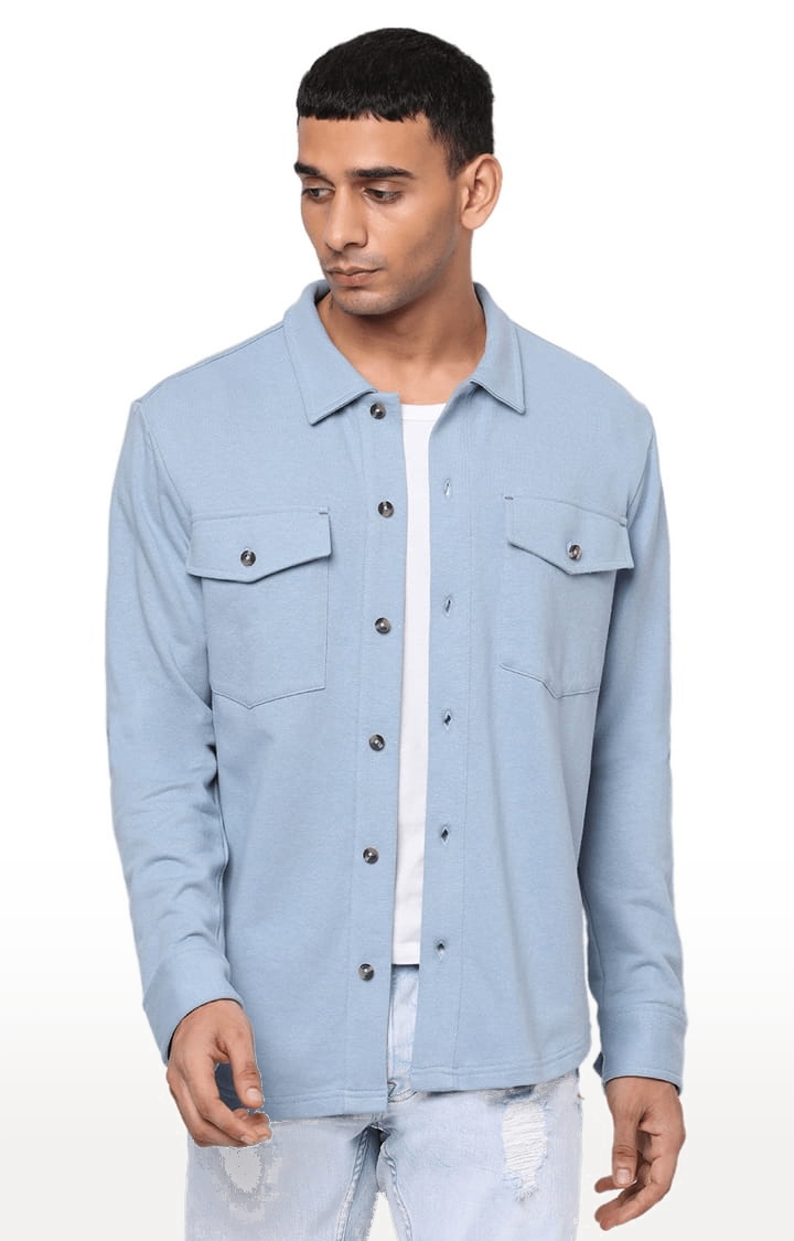 YOONOY | Men's Cotton Solid Casual Shirt