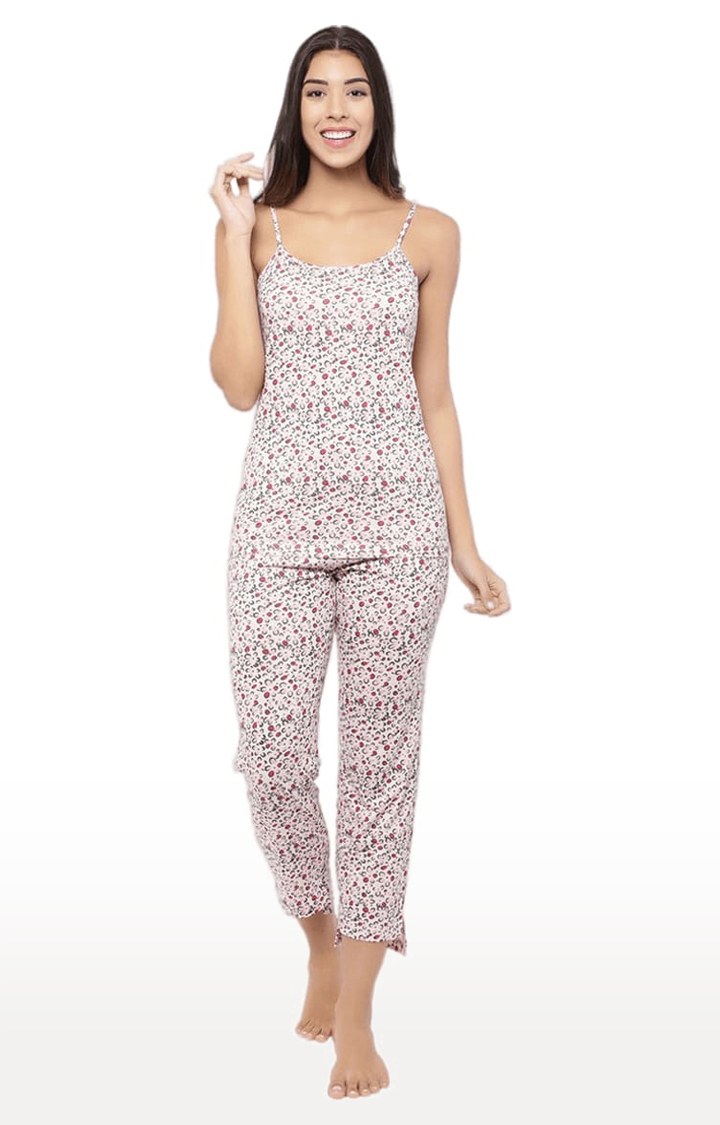Women's Pink Printed Nightwear Sets