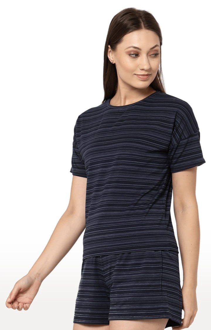 Stretchable Round Neck Tee & Shorts Set