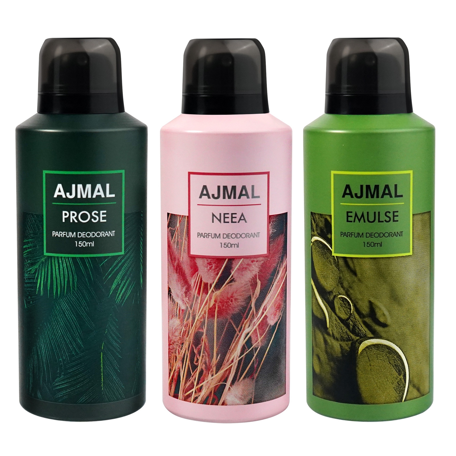 Ajmal Prose, Neea and Emulse Deodorant Perfume 150ML Each Long Lasting Spray Party Wear Gift For Men and Women Online Exclusive