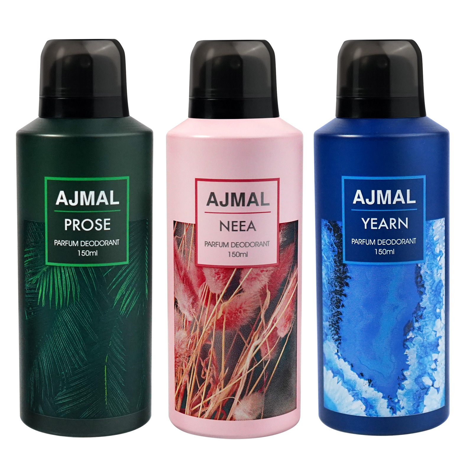 Ajmal Prose, Neea and Yearn Deodorant Perfume 150ML Each Long Lasting Spray Party Wear Gift For Men and Women Online Exclusive