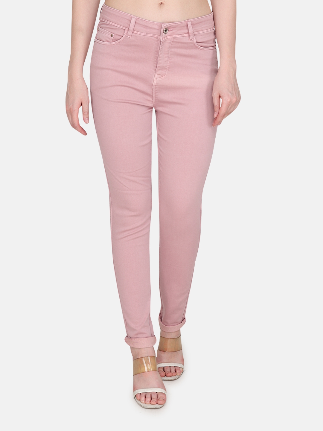 Albion Women Pink Denim Stretchable Jean