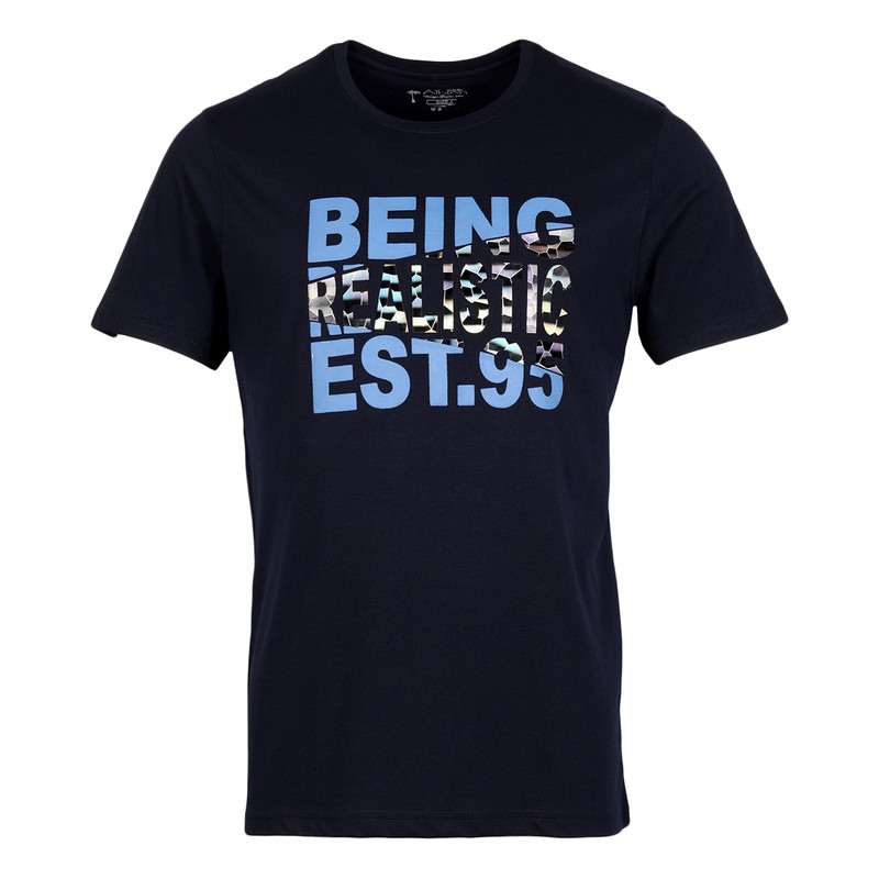 ALBION MENS CYAN NAVY T-SHIRT