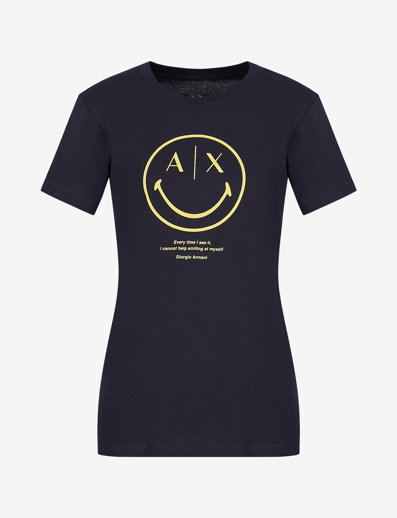 Smiley logo print regular fit t shirt