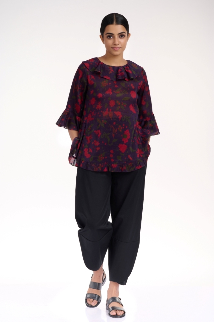 ABRAHAM AND THAKORE | Chintz Print Floral Top