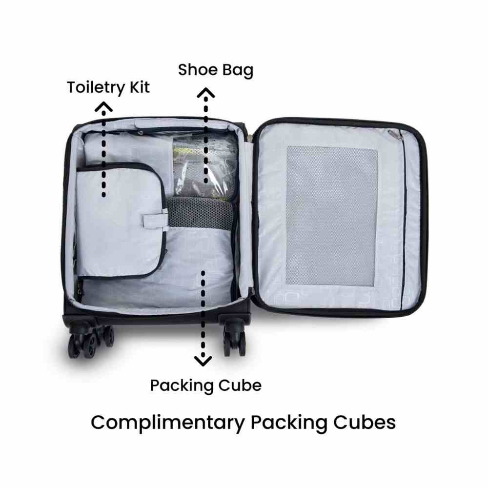 Blue Small Cabin Luggage/Trolley Bag (Free Packing Aids)