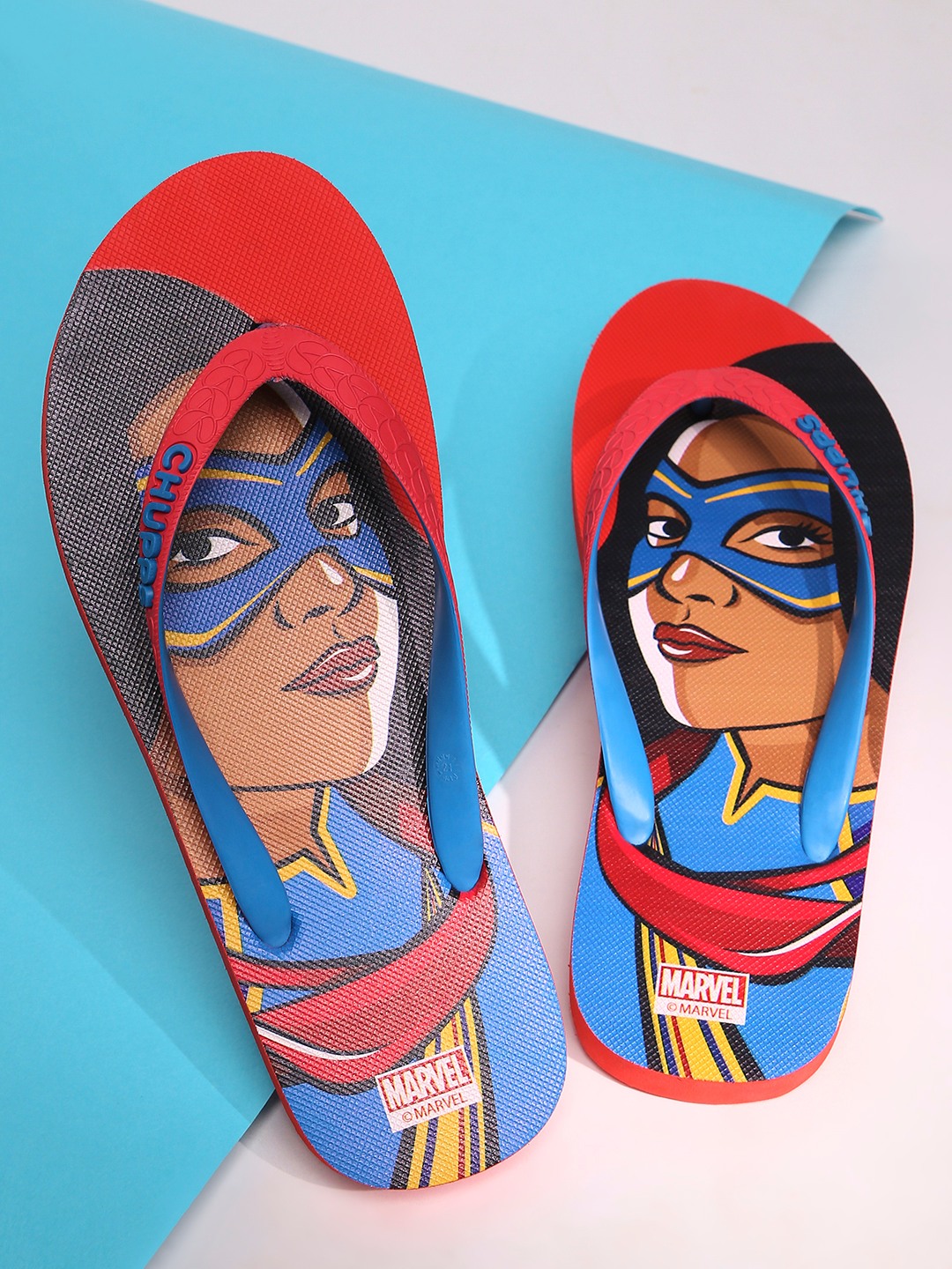 Women / Girls MS MARVEL Natural Rubber Flip Flops