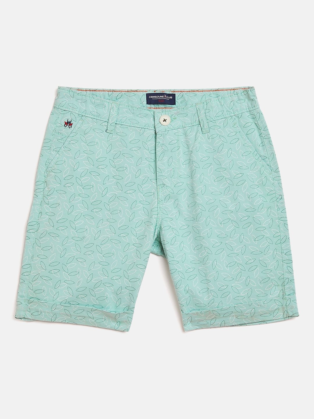 Crimsoune Club Boy Green Printed Shorts