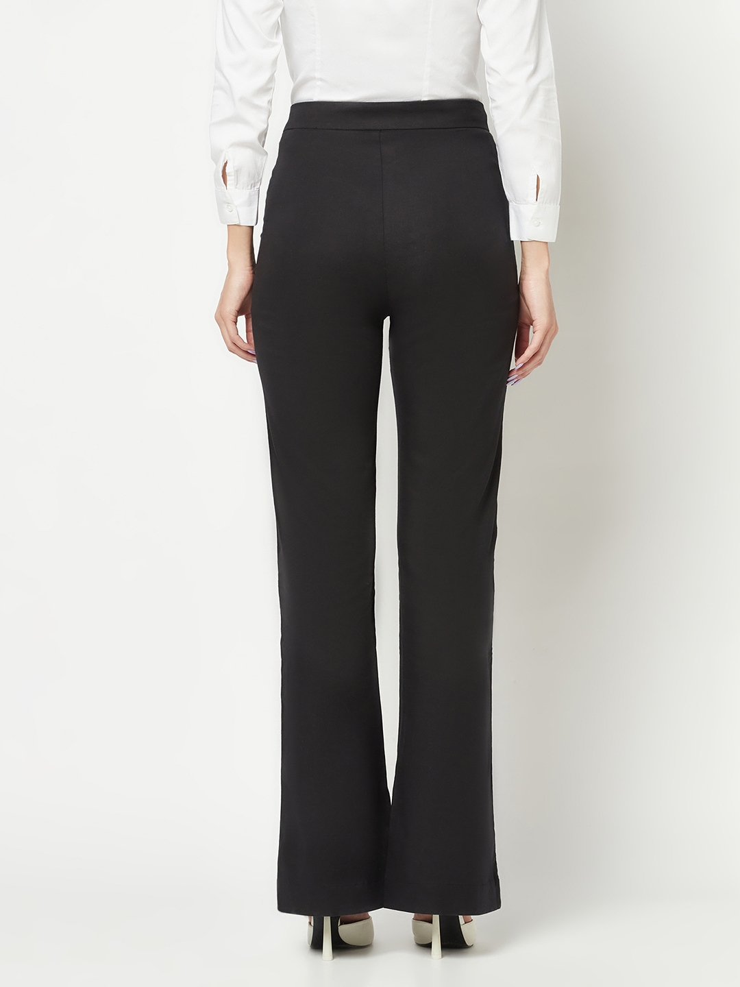 Buy MADAME Black Bootcut Trousers for Women Online  Tata CLiQ