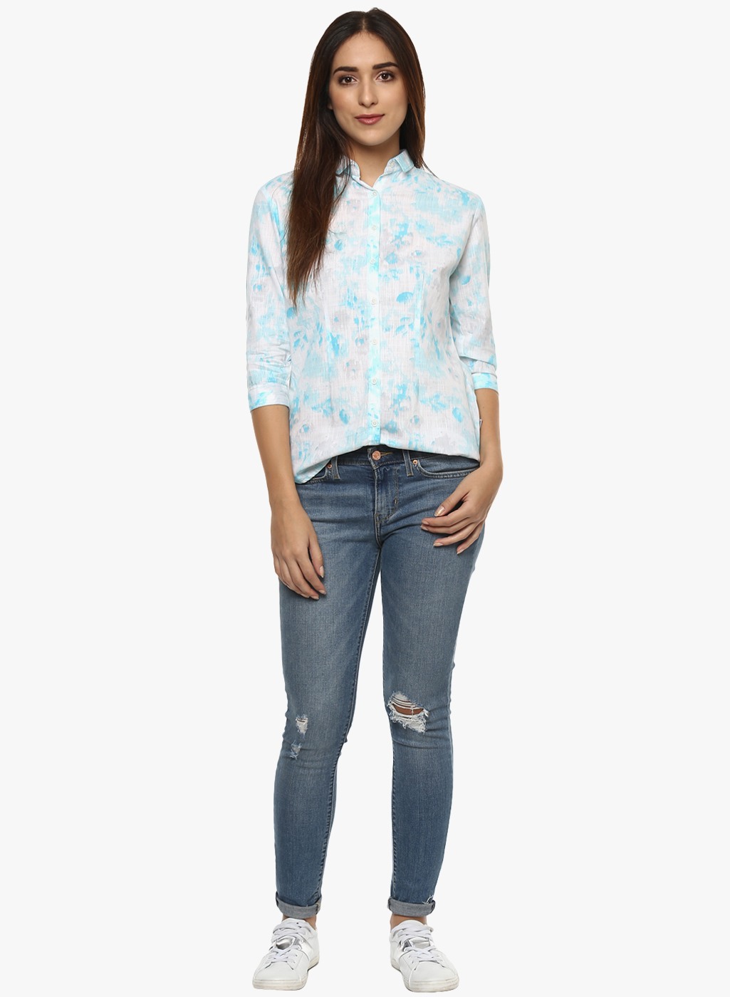 Crimsoune Club Women White Printed Shirt