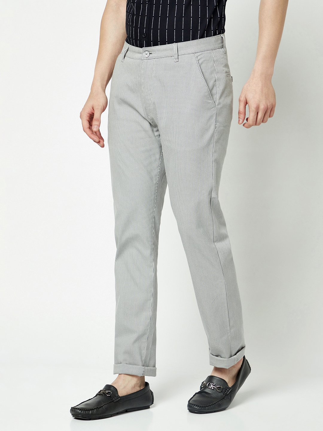 Formal Trouser Grey Color Fabric Solid  CANOE TRENDS