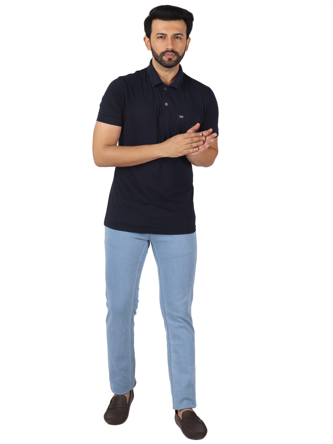 D'cot by Donear Men's Light Blue Cotton Jeans