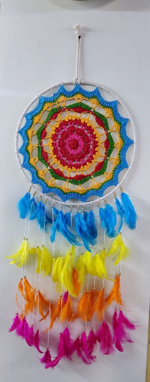 Macrame Mandala dream catcher with different colors