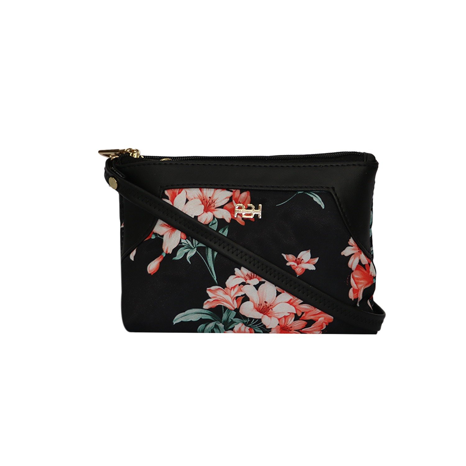 Black Stylish Pu Leather Sling Cross Body Bag