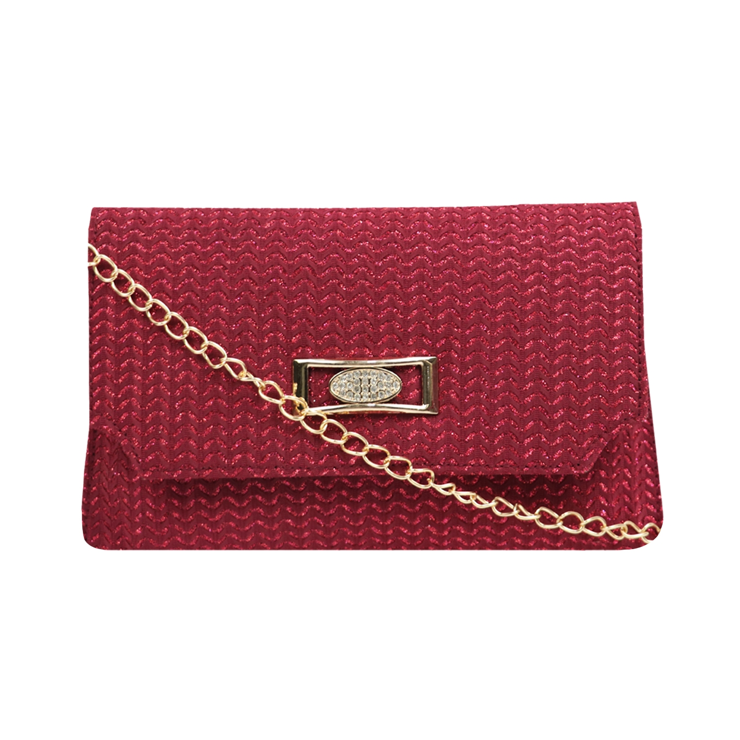 Cherry red Solid PU Swagger sling bag