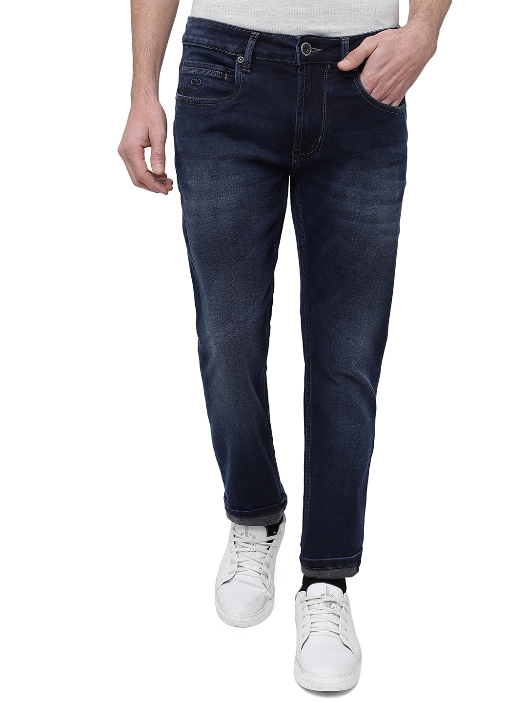 Mid Blue Washed Slim Fit Jeans | JadeBlue