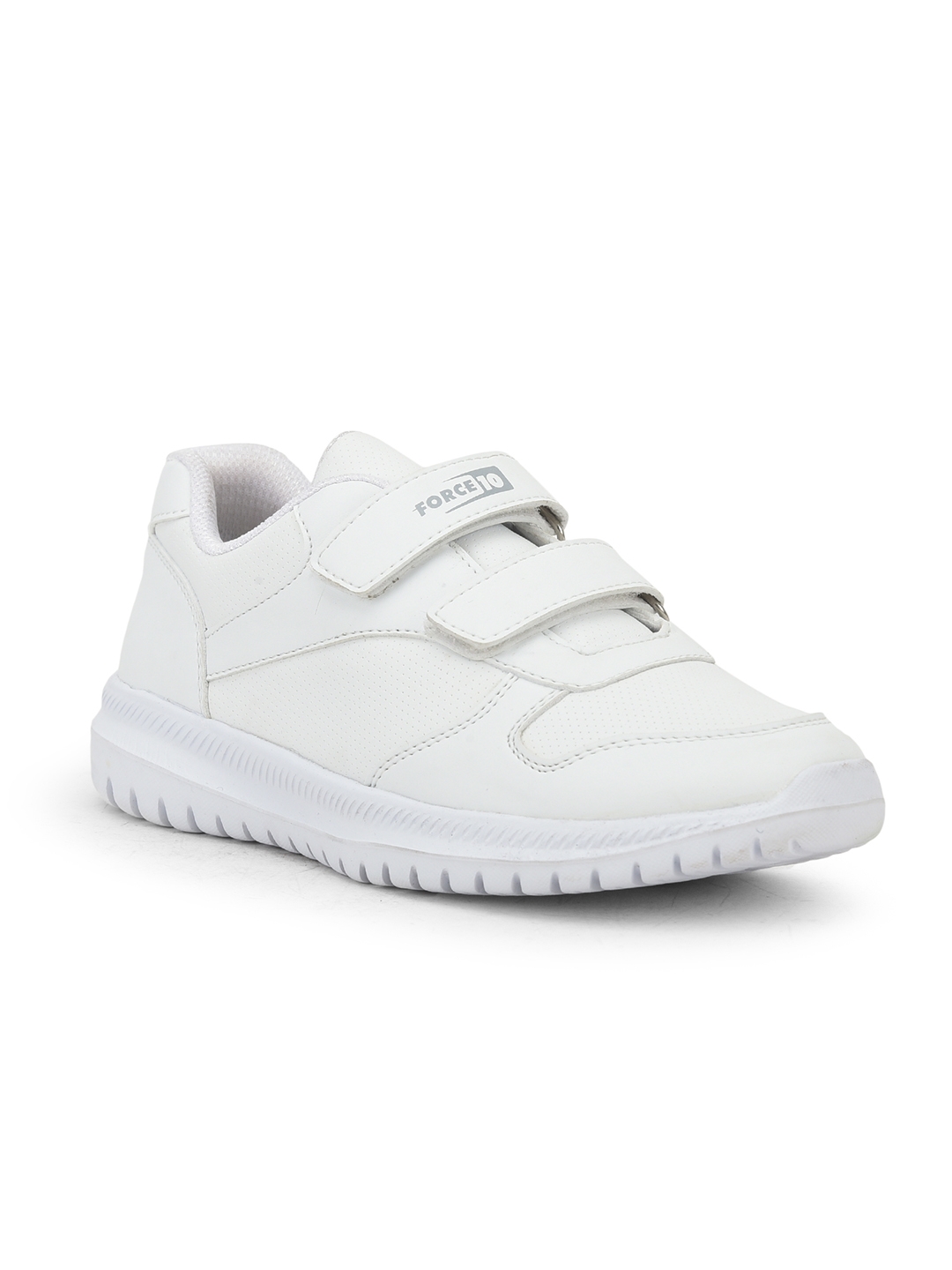 Force 10 by Liberty Unisex White School Shoes