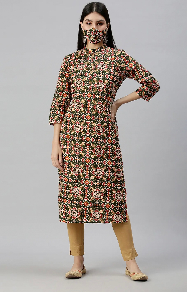 SHOWOFF Fashion Printed Ikat Women Kurta