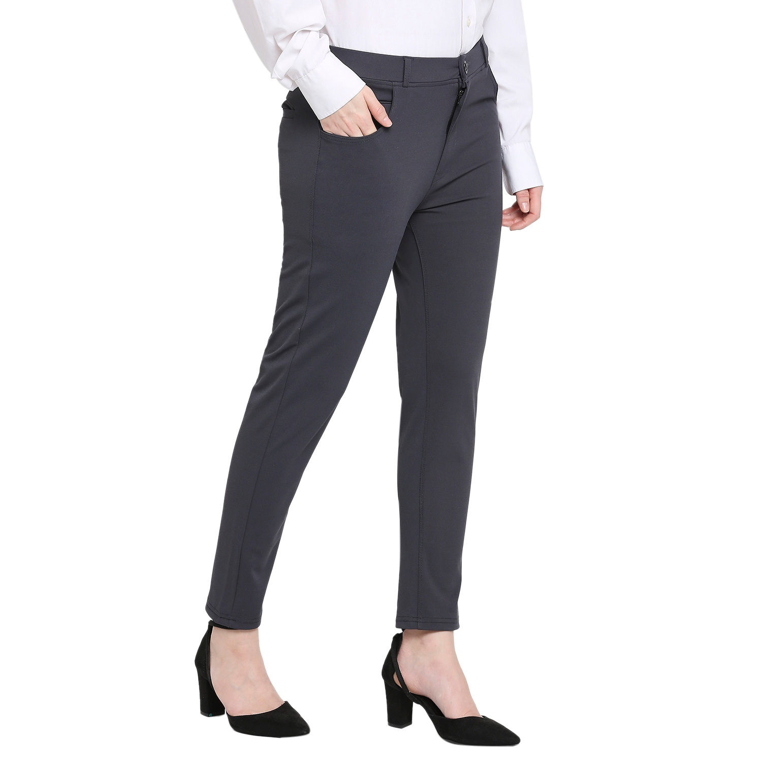 Lycra Plain Women Formal Trousers Size 28 To 38