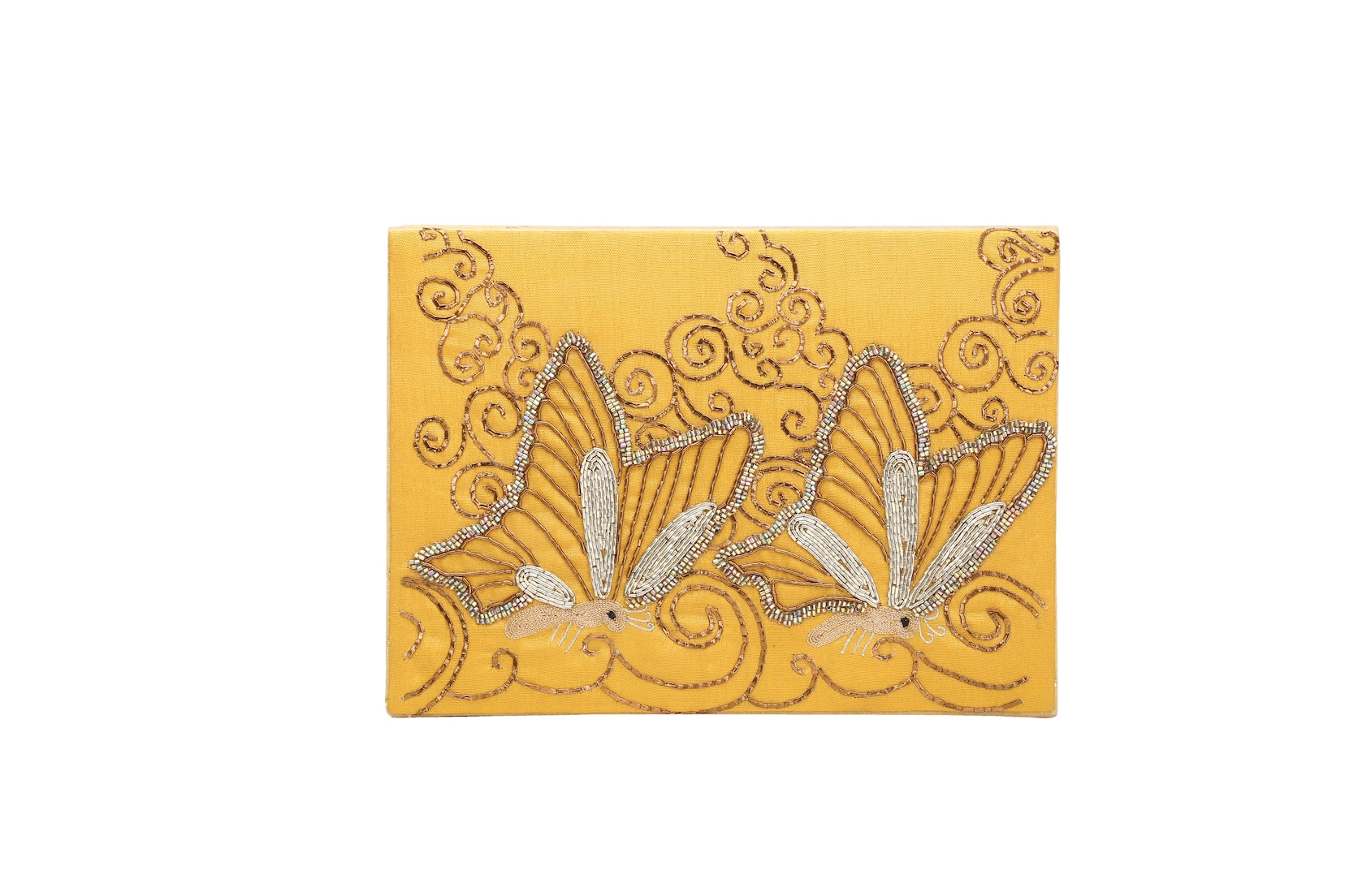 Yellow butterfly clutch