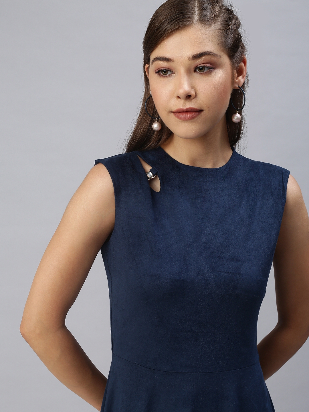 Showoff | Women's Blue Solid Dress