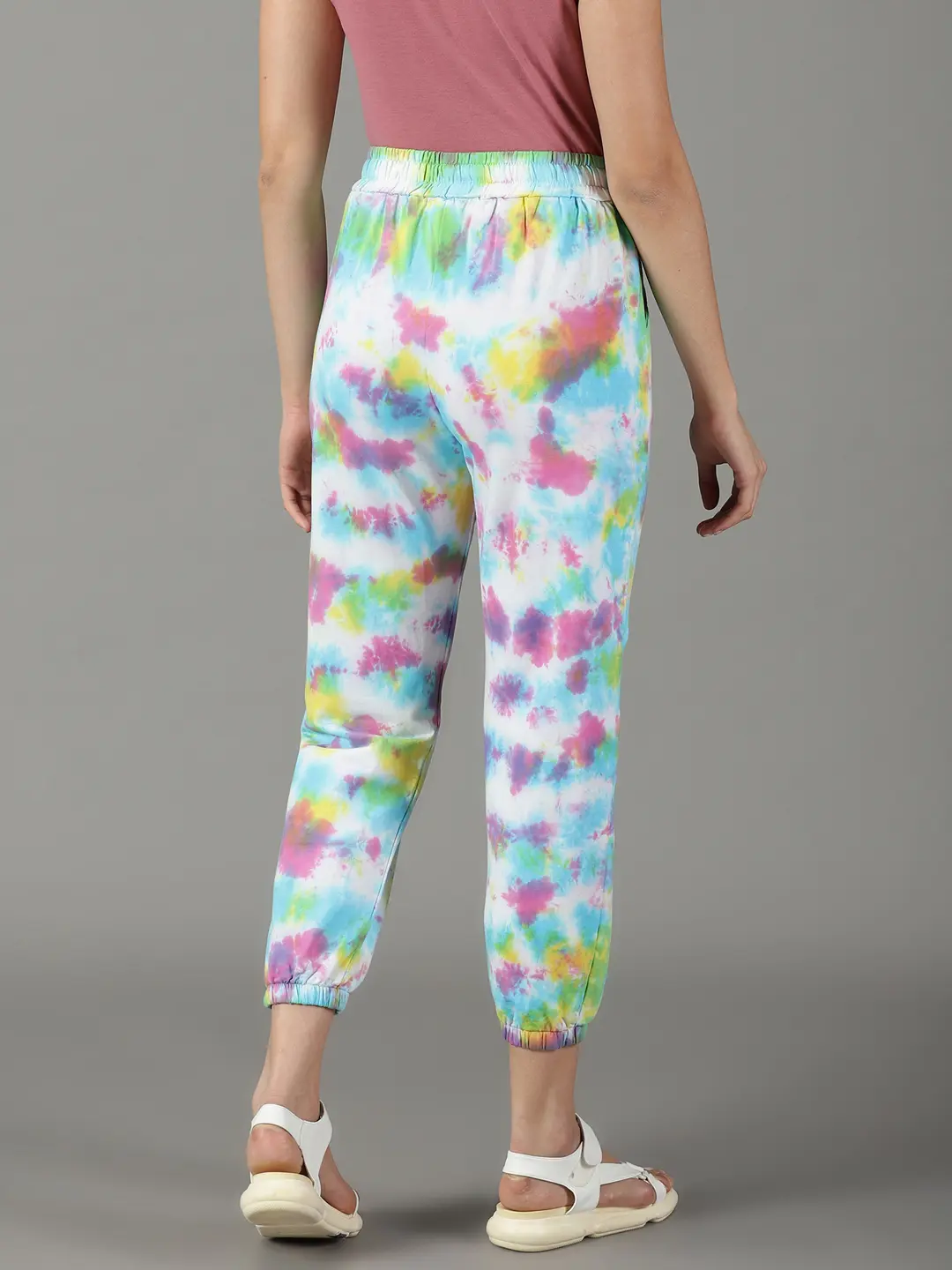 SHOWOFF Women's Tie and Dye Multi Regular Fit Track Pant