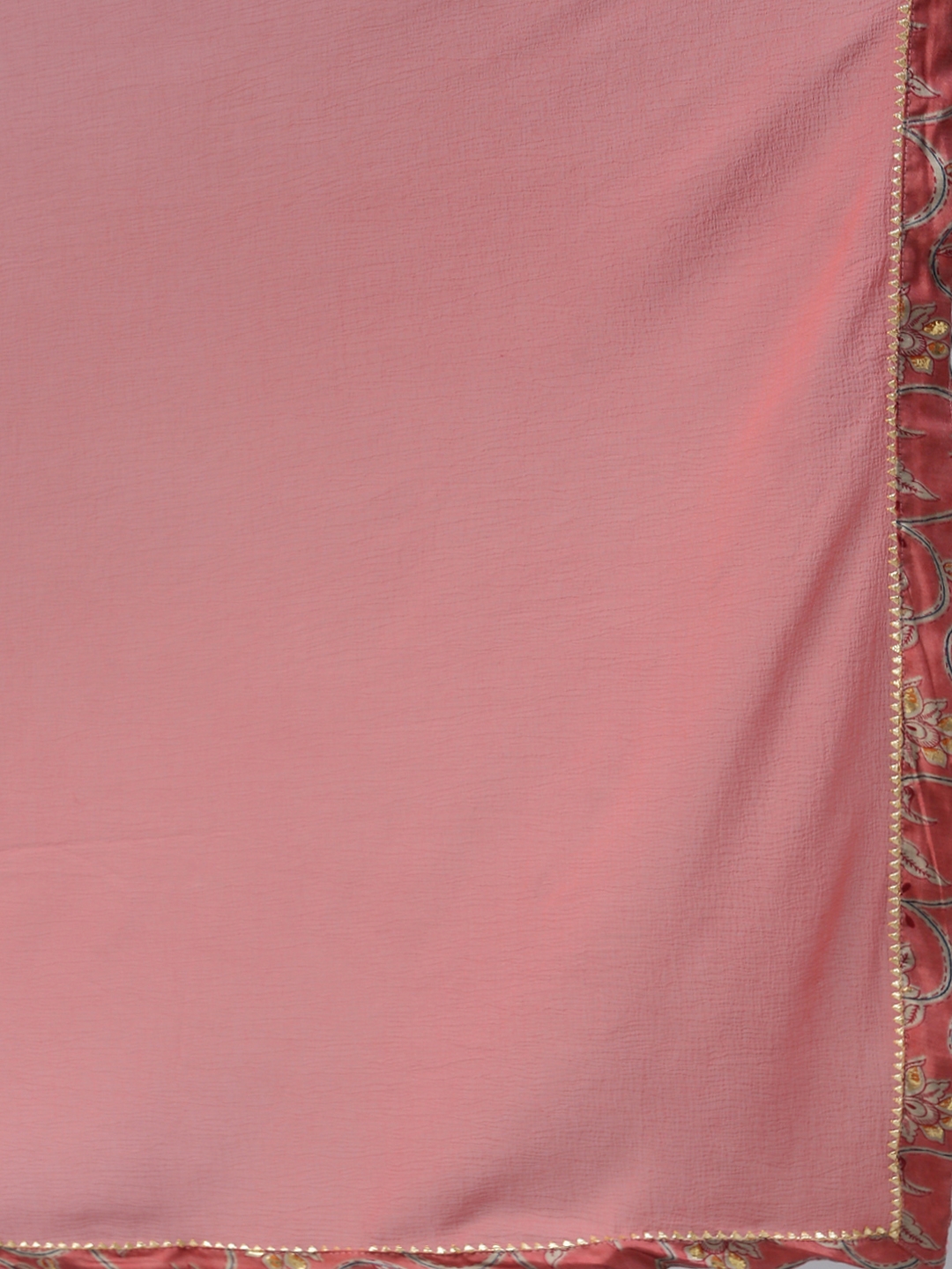 Women's Pink Crepe Floral Regular Kurta Sets