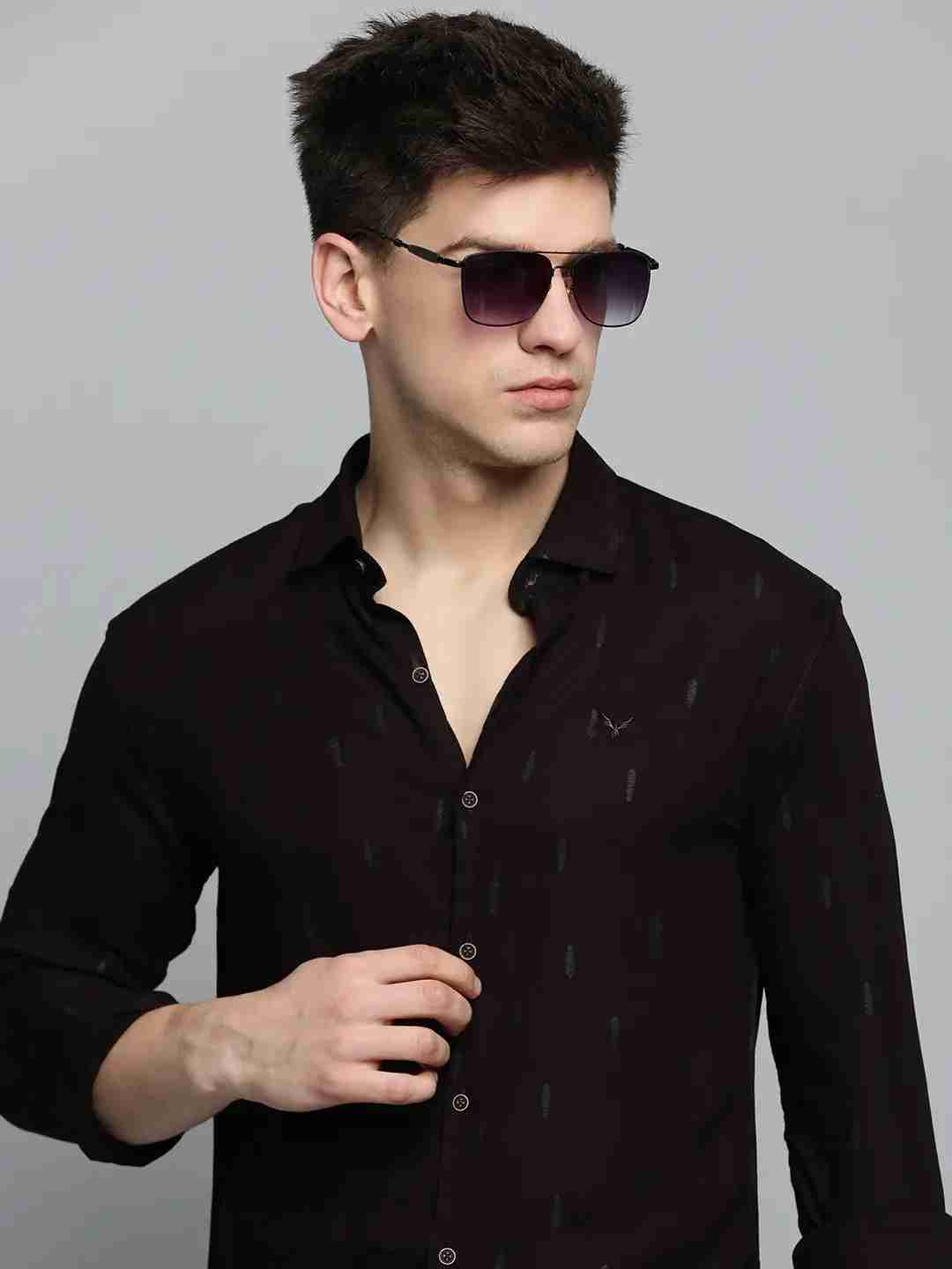 SHOWOFF Men's Spread Collar Printed Regular Fit Shirts