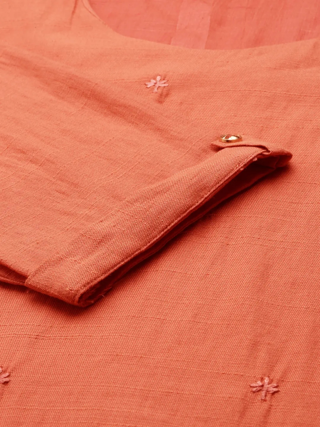 Women's Orange Viscose Rayon Printed Comfort Fit Kurtas
