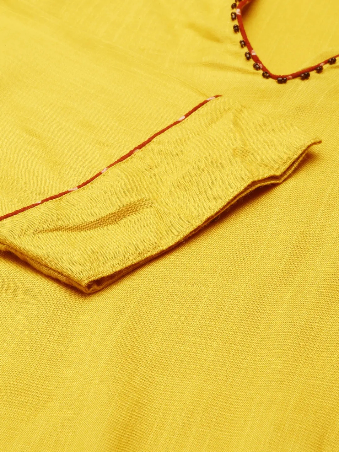 Women's Yellow Viscose Rayon Solid Comfort Fit Kurta Sets