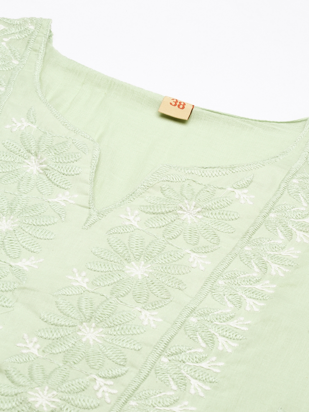 Women's Green Cotton Blend Solid Comfort Fit Kurta Sets